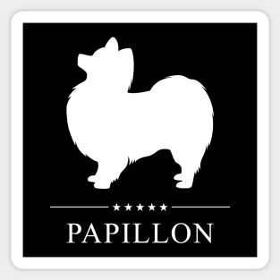 Papillon Dog White Silhouette Sticker